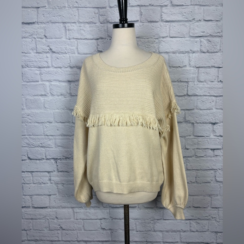Joie Bleached Stone Angelia Sweater size Large - Picture 5 of 9